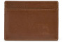 LEATHER LINE CARD HOLDER IN BOX COGNAC