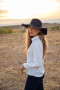 J.H&F CREPE SATIN BLOUSE