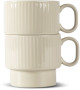 COFFEE & MORE TEA MUG, 2-PCS, BEIGE
