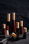 GURKEN SALT AND PEPPER MILL SMALL, 2-PCS, DARK RED/BROWN