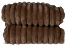ESTHER REC. FLEECE PLAID, DARK BROWN