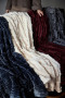 ESTELLA FLEECE PLAID, DARK BLUE