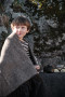 ULLI STRIPE THROW, BROWN