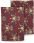 LINNEA KITCHEN TOWEL, 2-PCS, MIXED BORDEAUX
