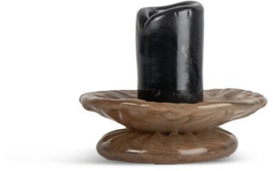 CANDLESTICK LARA XS, BLACK/BEIGE