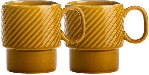 Kubek do kawy COFFEE & MORE 2-szt, żółty