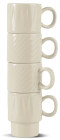 COFFEE & MORE ESPRESSO MUG, 4-PCS, BEIGE