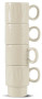 COFFEE & MORE ESPRESSO MUG, 4-PCS, BEIGE