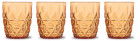 PICNIC JUNI WATER GLASS, 4-PCS, AMBER