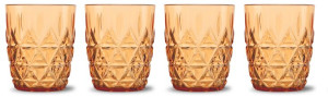 PICNIC JUNI WATER GLASS, 4-PCS, AMBER