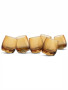 TUMBLERS WITH ROUNDED BASE, 6-PCS, AMBER
