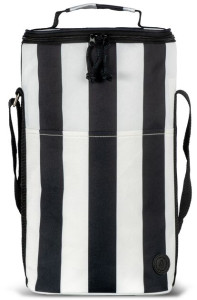 CITY STRIPE COOLER BAG HIGH RPET, BLACK/WHITE