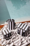 CITY STRIPE COOLER BAG BIG RPET, GREEN/WHITE