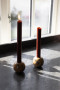 STEN CANDLE HOLDER, BROWN