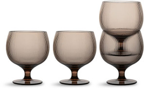 BILLI WINE GLASS RPET, 4-PCS BROWN