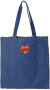 SHOPPING BAG LOVE, DENIM BLUE
