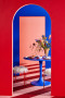 GLASS VICTORIA 2PCS/SET CLEAR/RED