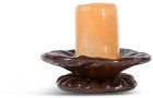 CANDLESTICK LARA XS, ORANGE/BROWN